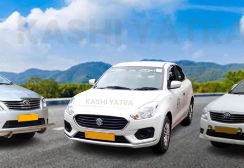 A Kashi Yatra taxi at Varanasi airport