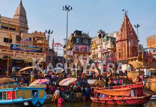 Boat ride on the Ganga river in Varanasi