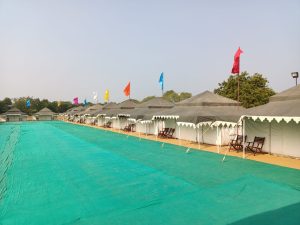 Prayagraj mahakumbh 2025 tent city outside view