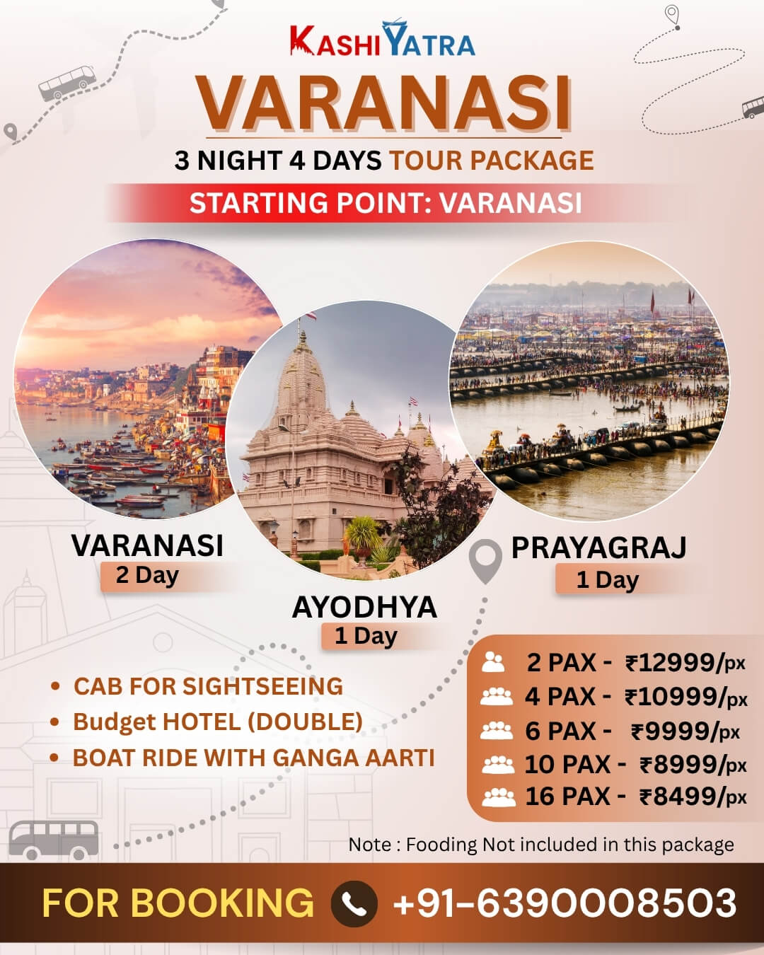 Golden Triangle Varanasi Ayodhya Prayagraj Tour Package and itinerary