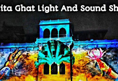 Laser show at Lalita Ghat during Dev Diwali celebrations