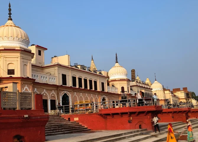 The Saryu riverfront in Ayodhya near the Ram Mandir